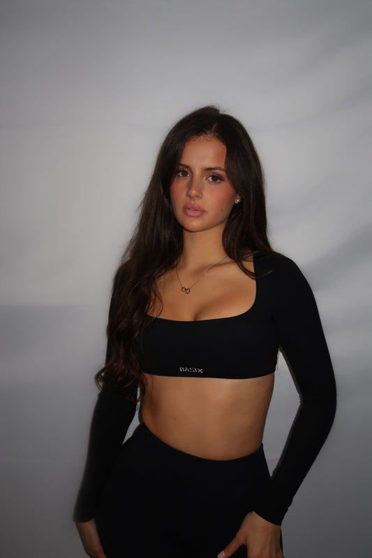 Blackberry Long Sleeve Crop Top